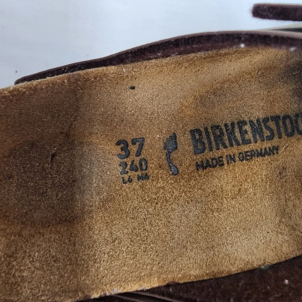 Birkenstock Arizona Sandals Women's 37 US 6 Brown Two Strap Buckle Comfort Shoes